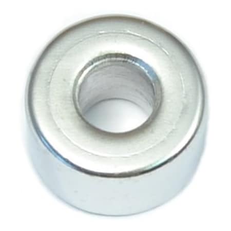 Midwest Fastener Round Spacer, Polished Stainless Steel, 5/8 in Overall Lg, 1/4 in Inside Dia, 6 PK 33323